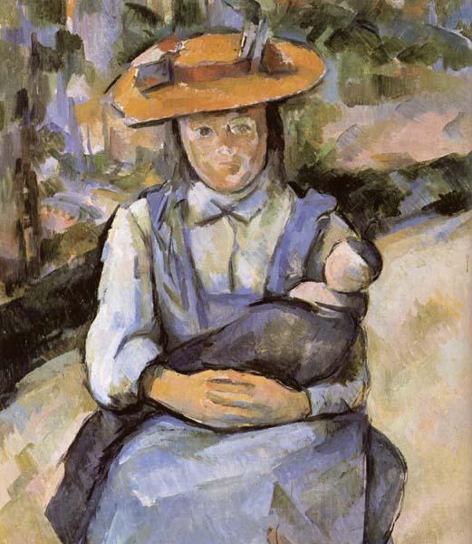 Paul Cezanne Fillette a la poupee Germany oil painting art